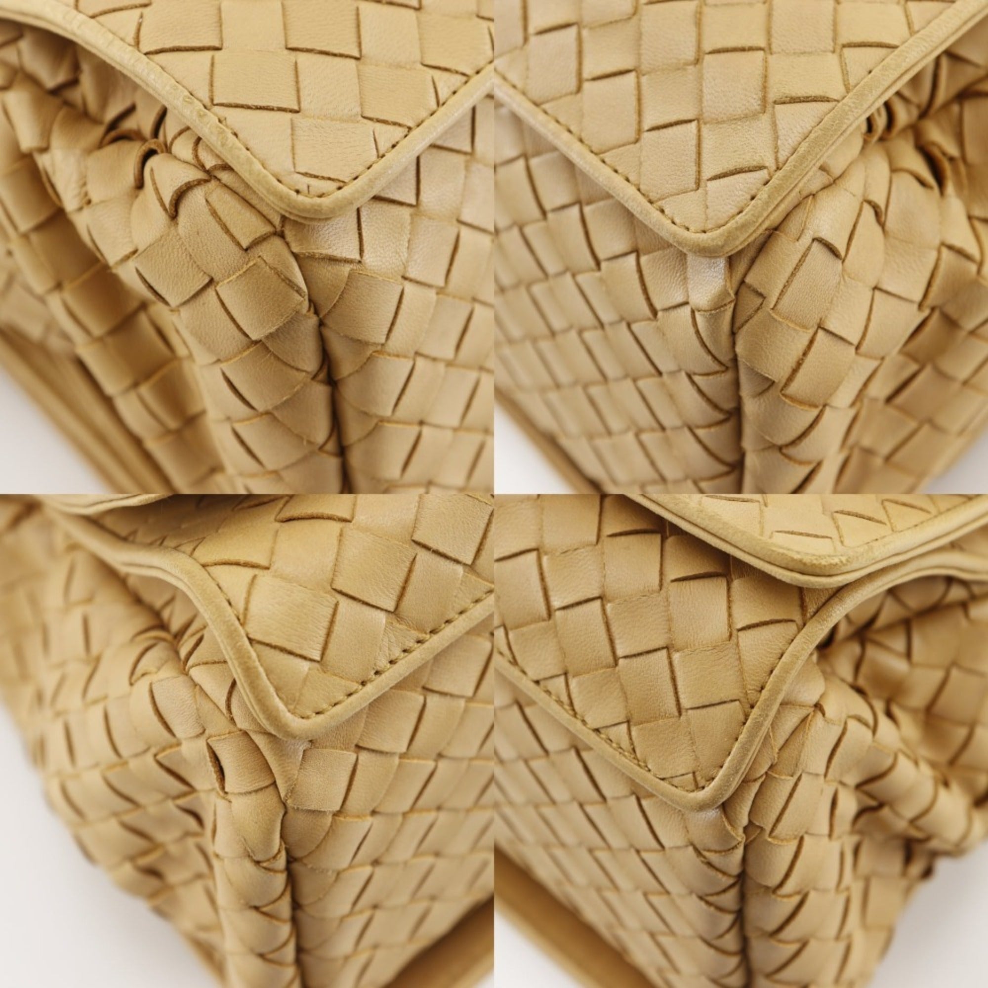 Bottega Veneta Beige Intrecciato Shoulder Bag
