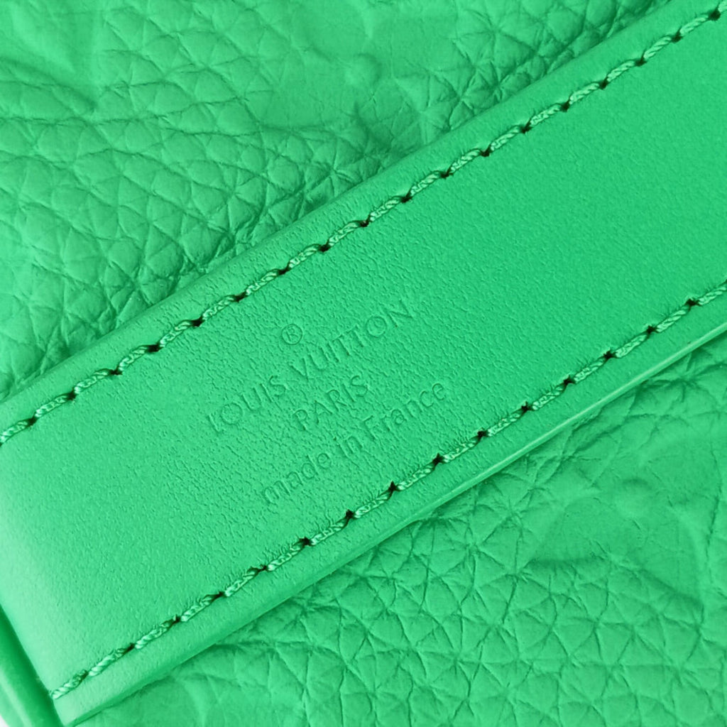 Louis Vuitton Green Leather Handbag Shoulder Bag