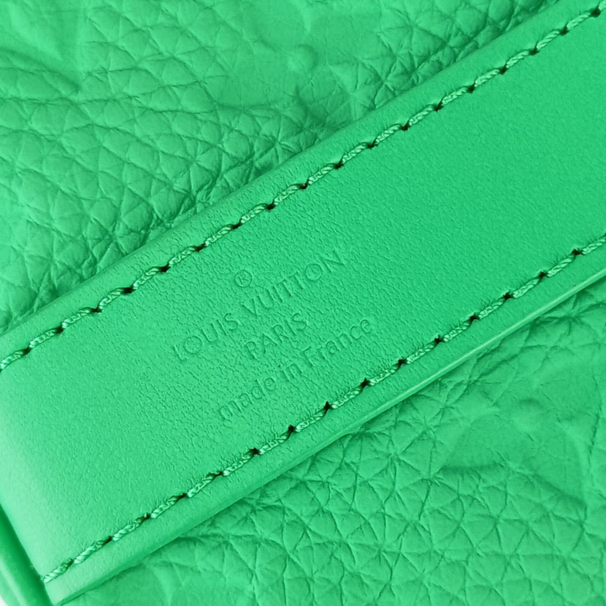 Louis Vuitton Green Leather Handbag Shoulder Bag