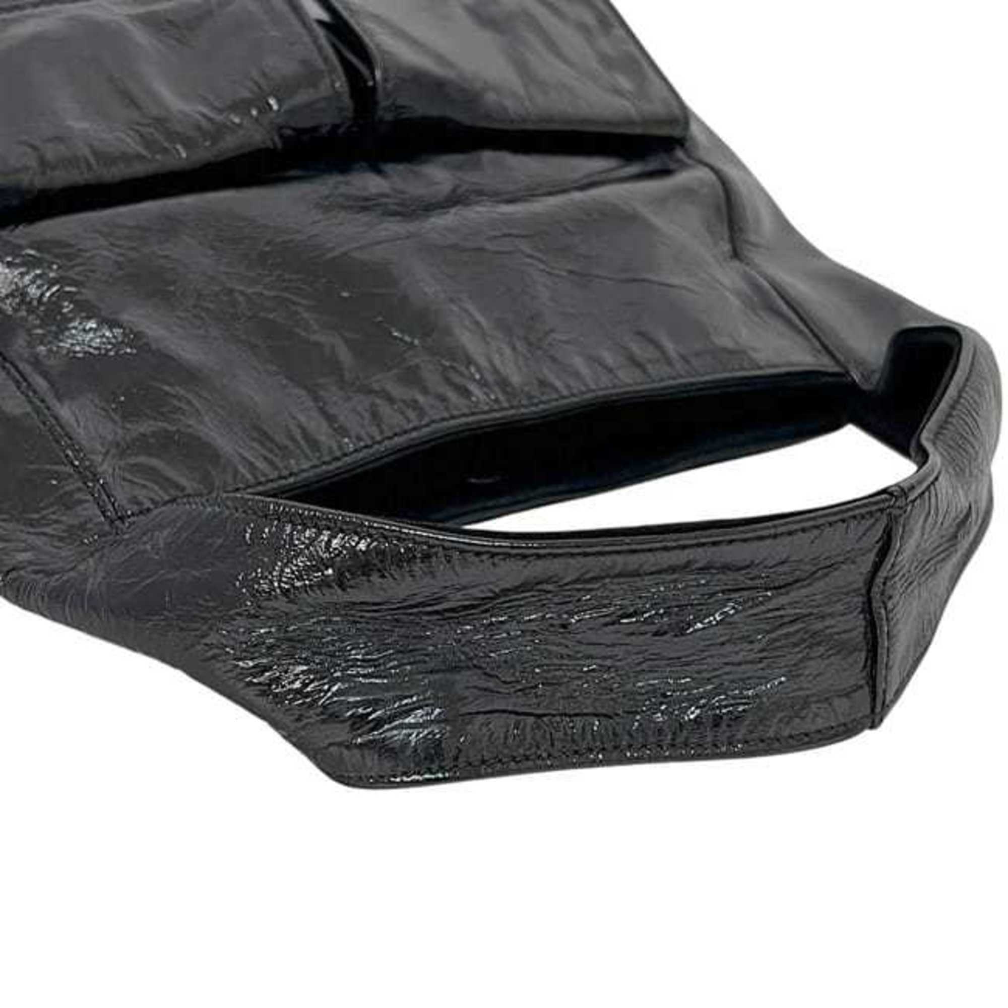 Prada Black Nero Patent Leather Handbag Tote Bag