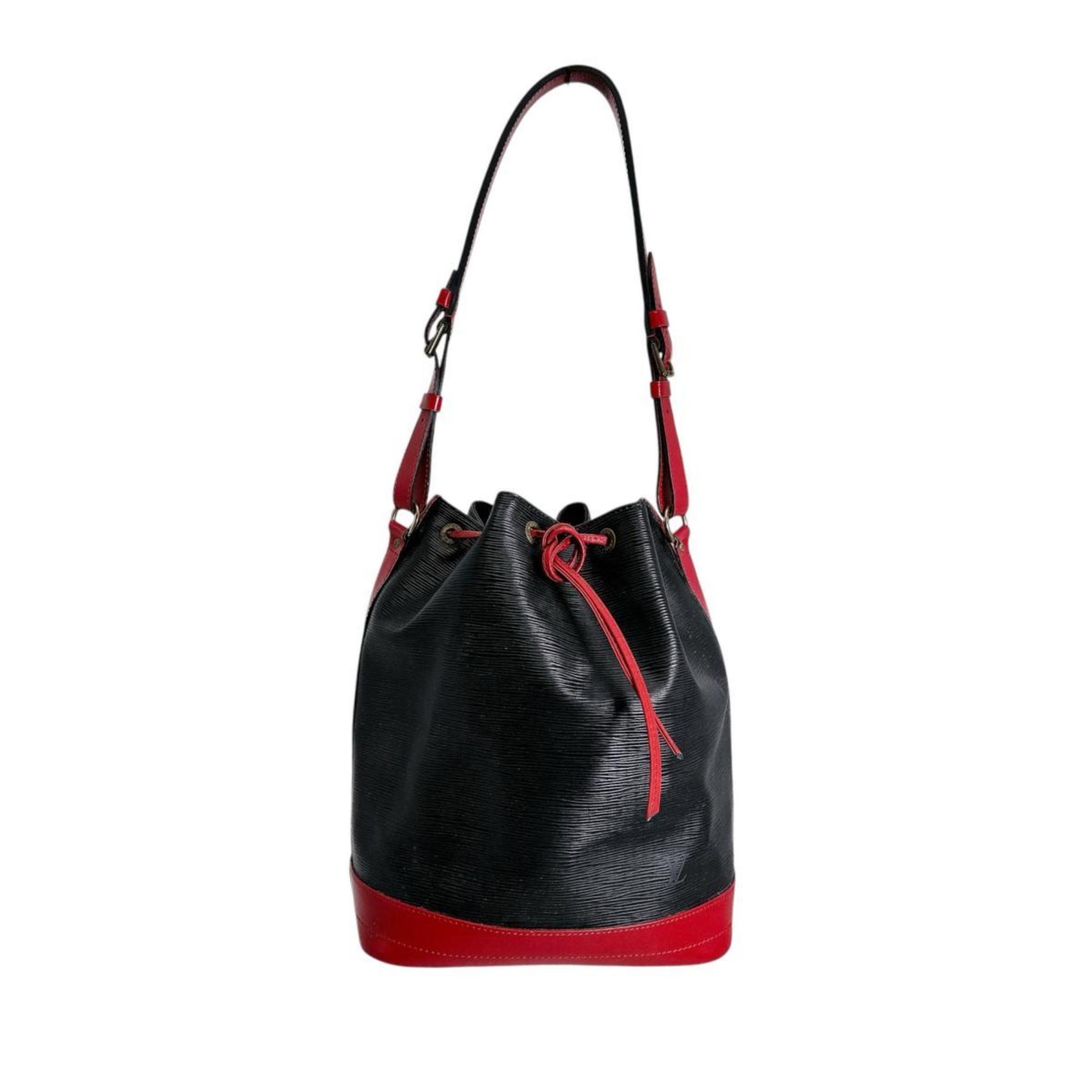 Louis Vuitton Black Castilian Red Noir Epi Leather Shoulder Bag
