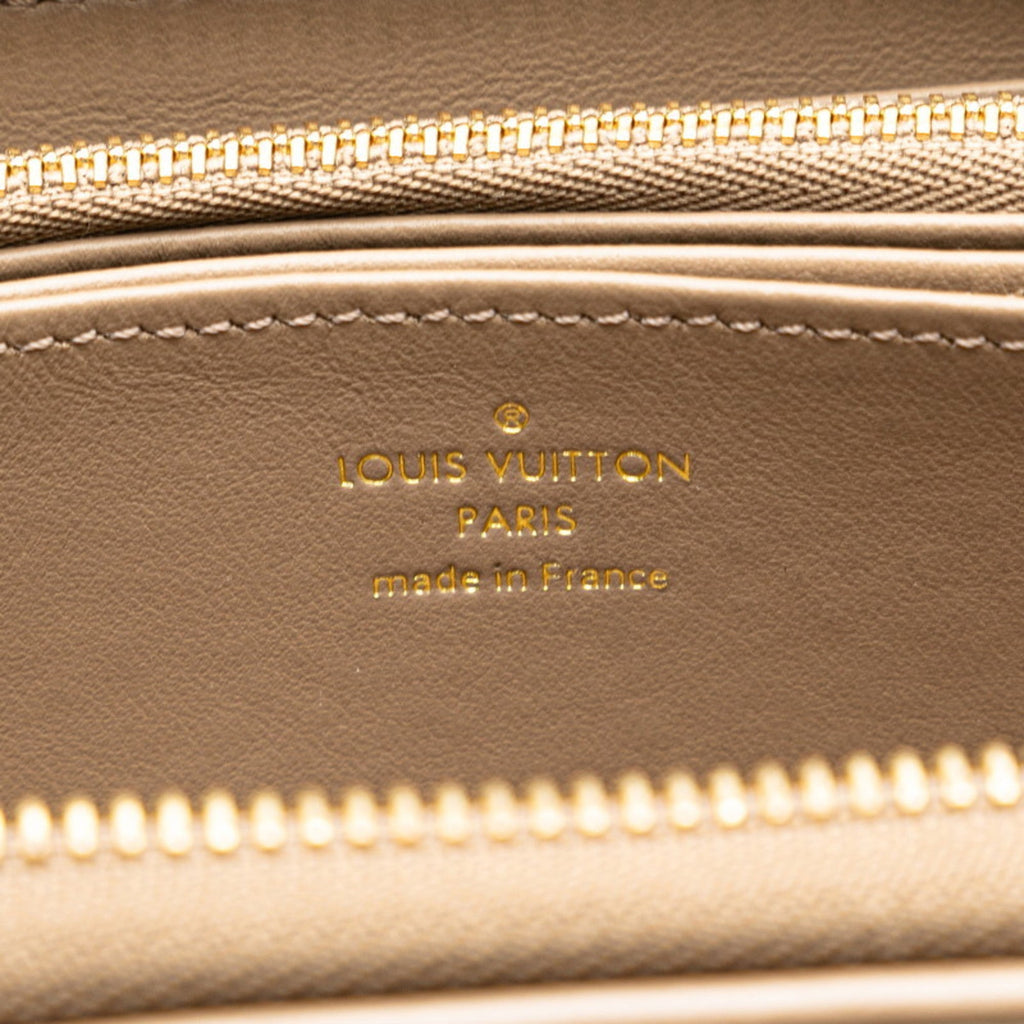 Louis Vuitton Beige Taupe Leather Coin Purse/Coin Case