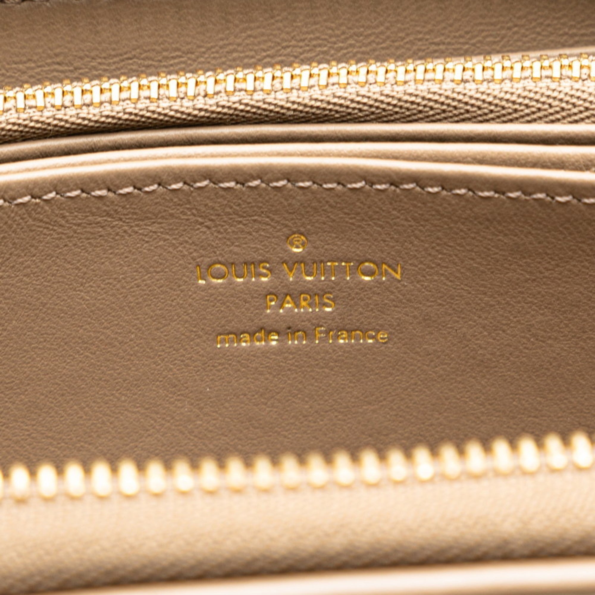 Louis Vuitton Beige Taupe Leather Coin Purse/Coin Case