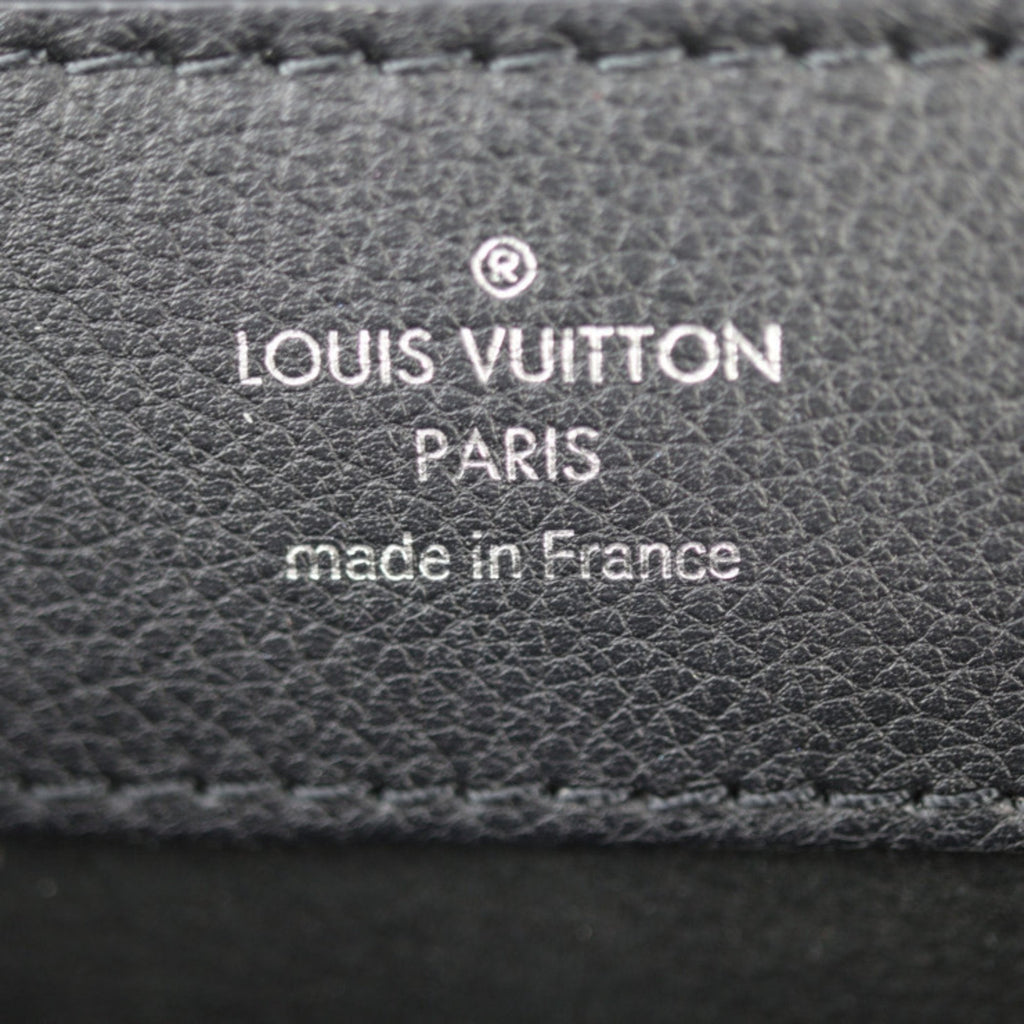 Louis Vuitton Black Leather Handbag Shoulder Bag