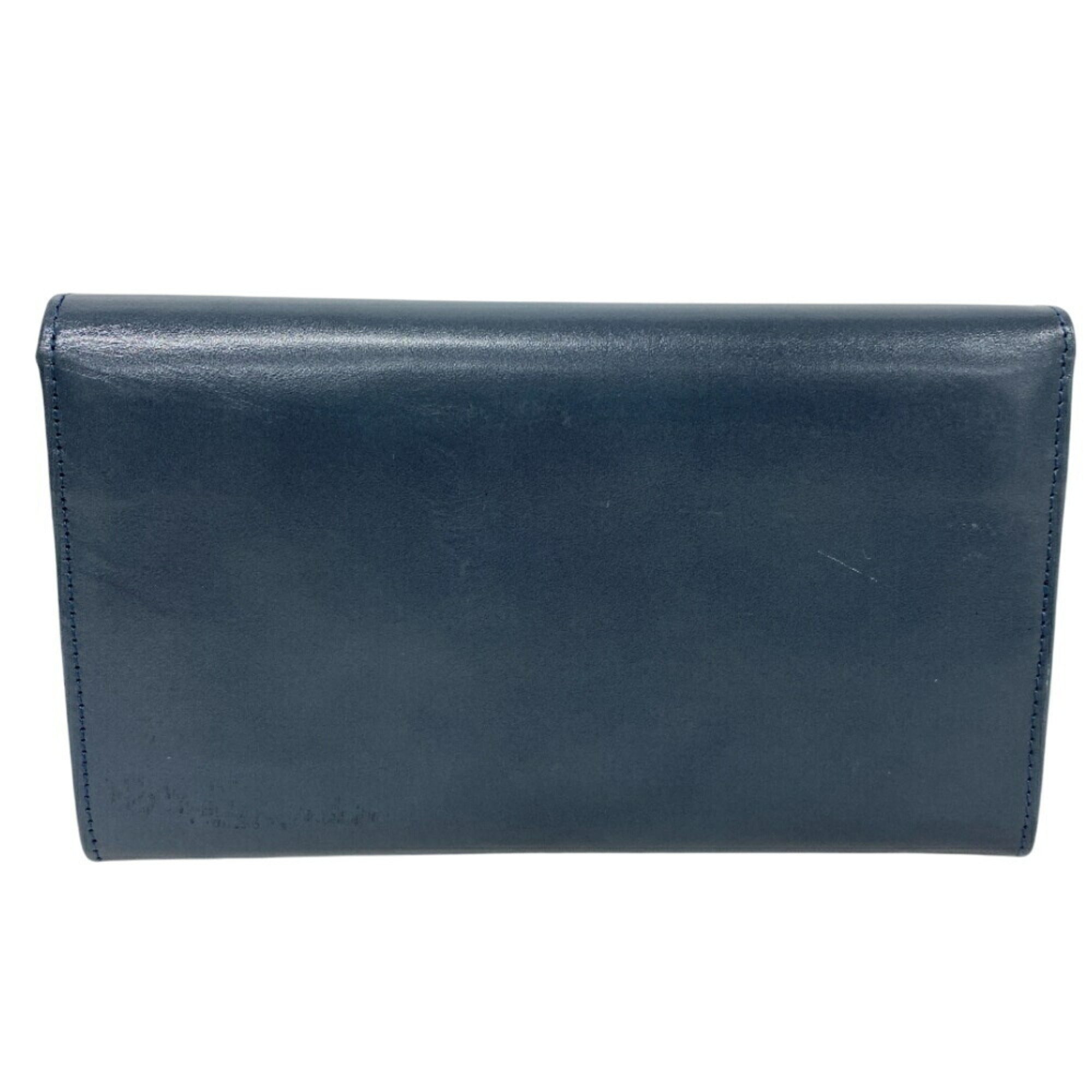 Prada Blue Leather Wallet (Bi-Fold)