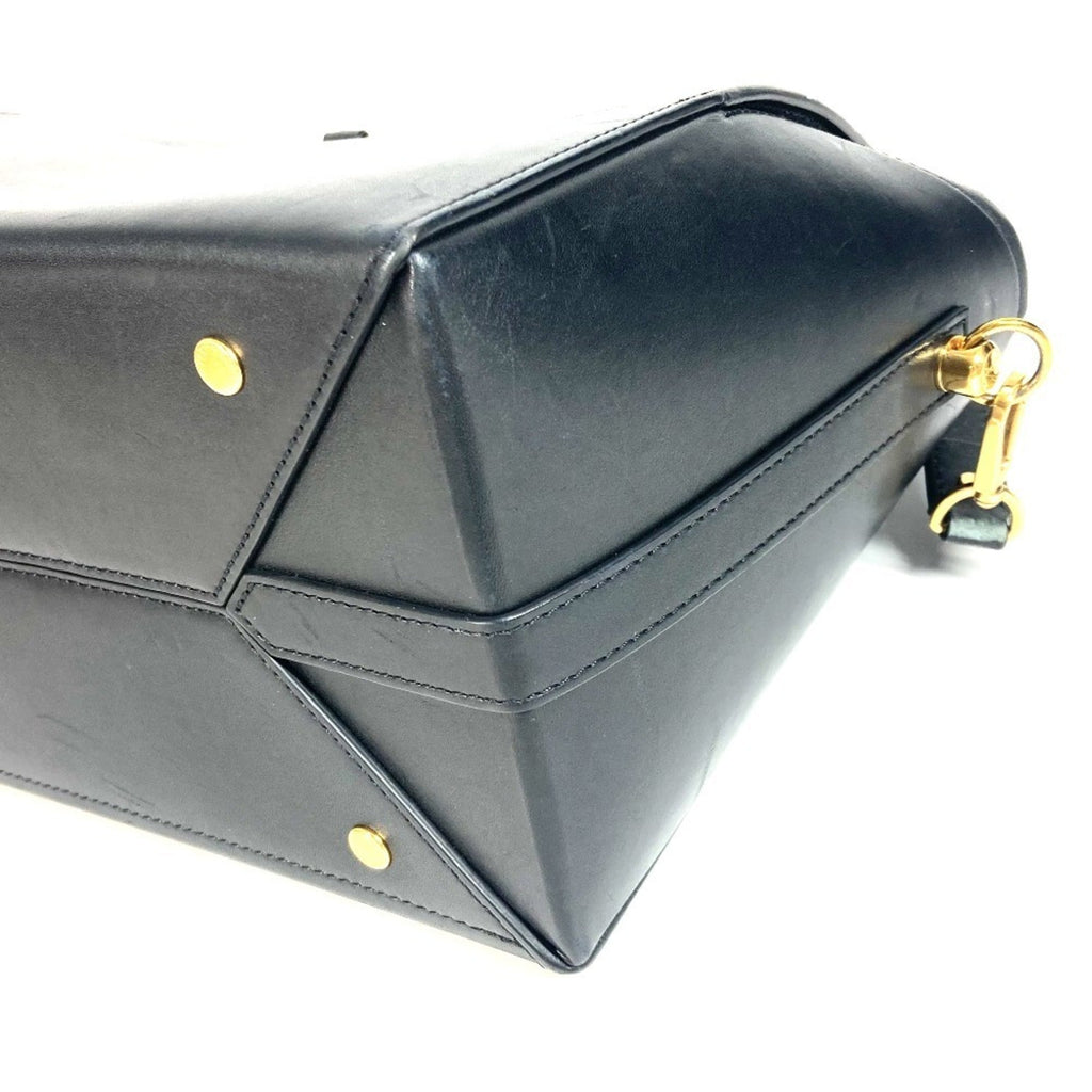 Louis Vuitton Black Leather Handbag Shoulder Bag