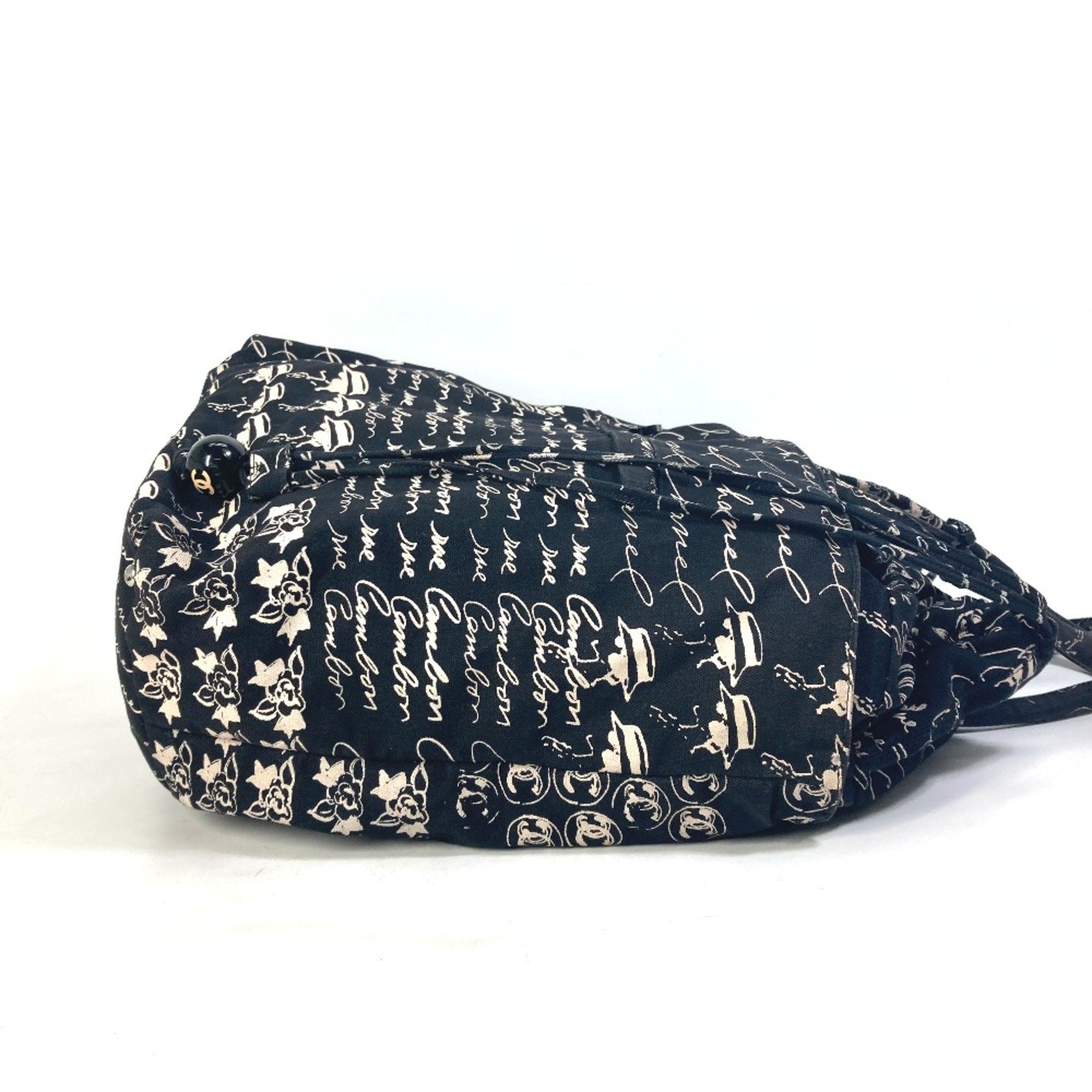 Chanel Black Cloth Tote Bag