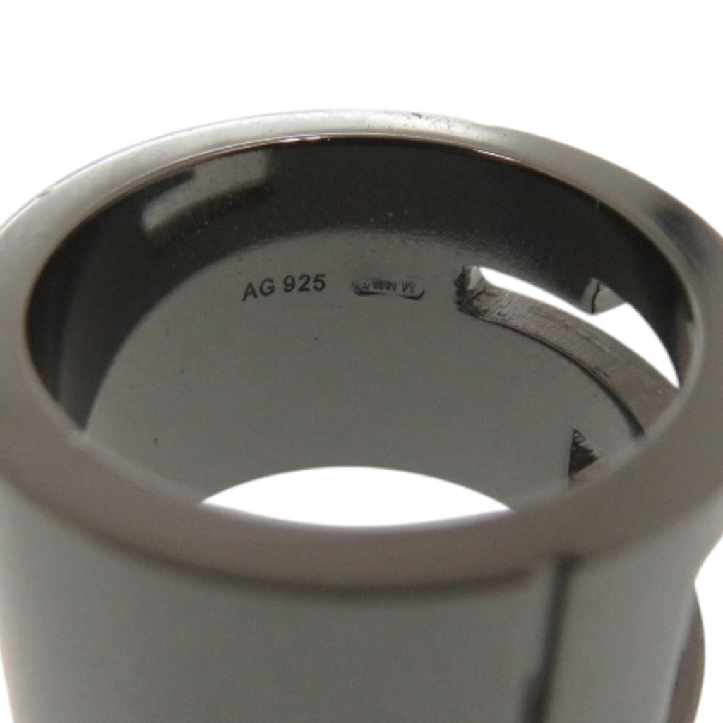 Gucci Gunmetal Silver 925 Band Ring (Pre-Owned)