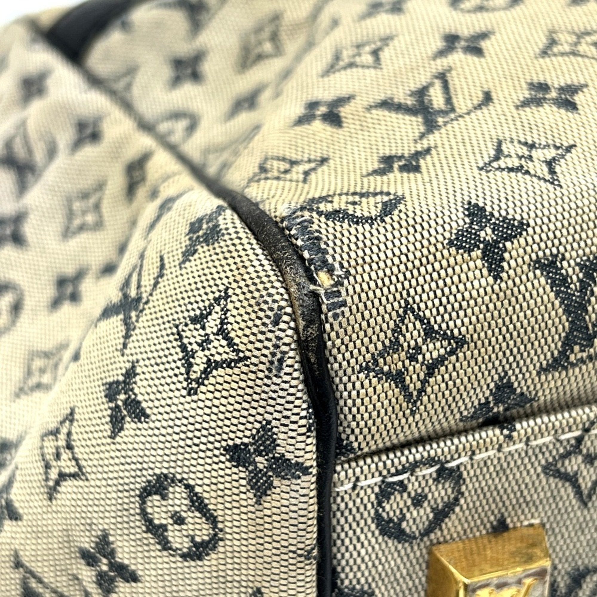 Louis Vuitton Galle Monogram Navy Monogram Mini Boston Bag Handbag