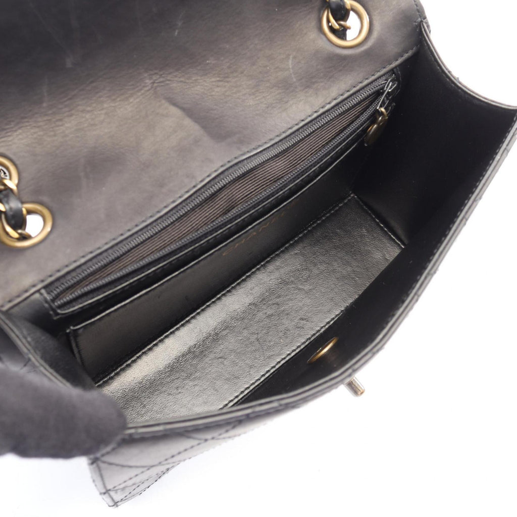 Chanel Black Leather Handbag Shoulder Bag
