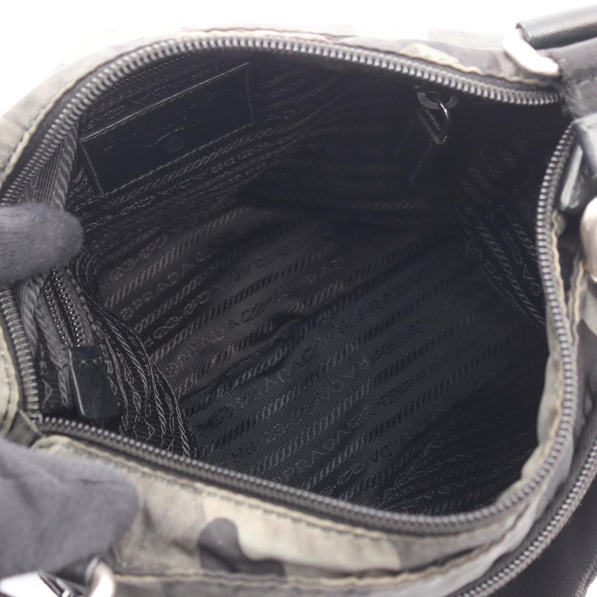 Prada Green Multi-Color Nylon Shoulder Bag