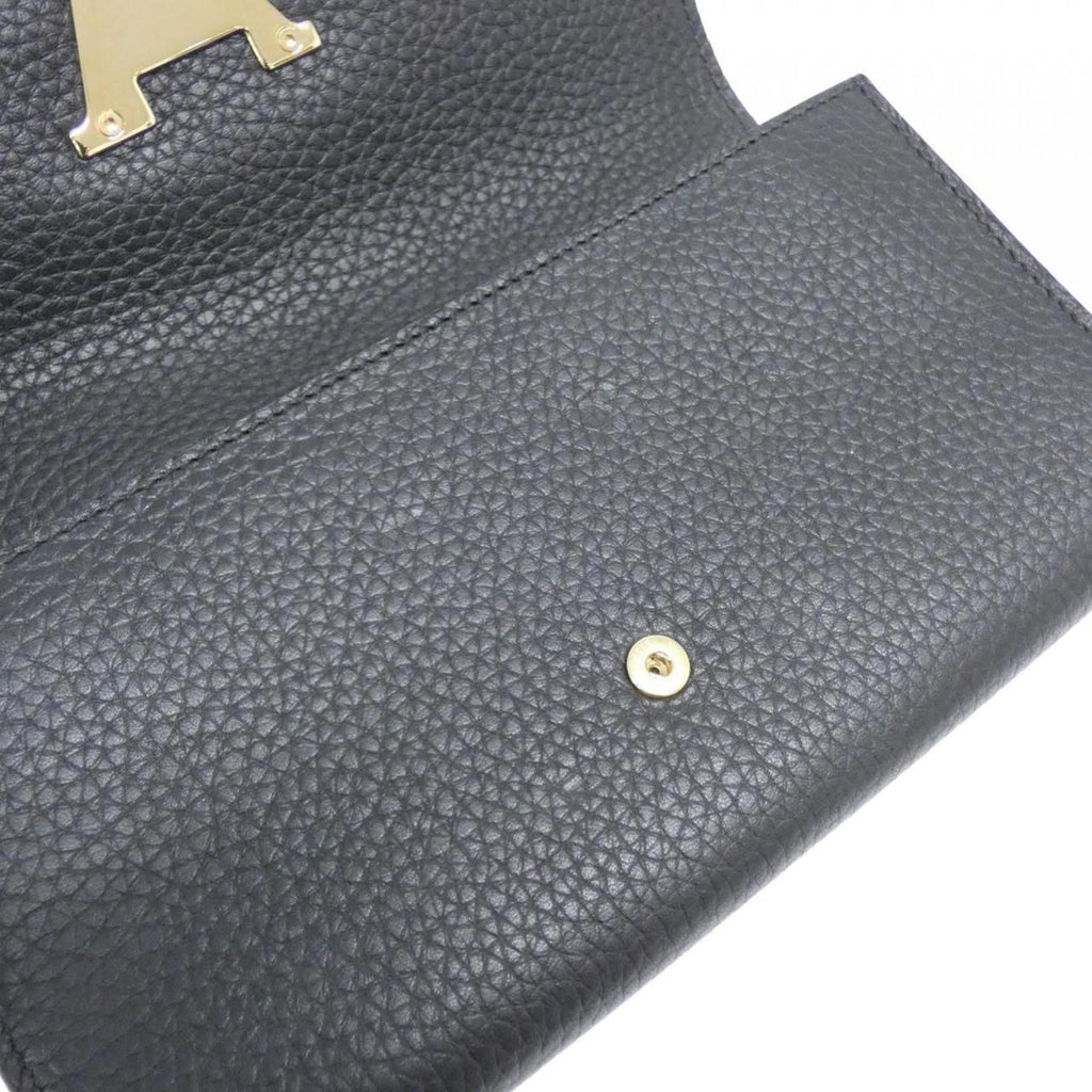 Louis Vuitton Taurillon Black Leather Long Wallet