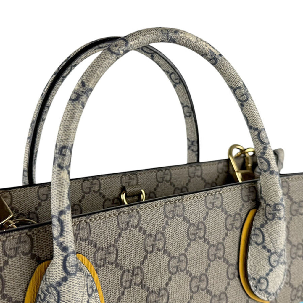 Gucci Brown Navy Gg Supreme Handbag Shoulder Bag (Pre-Owned)