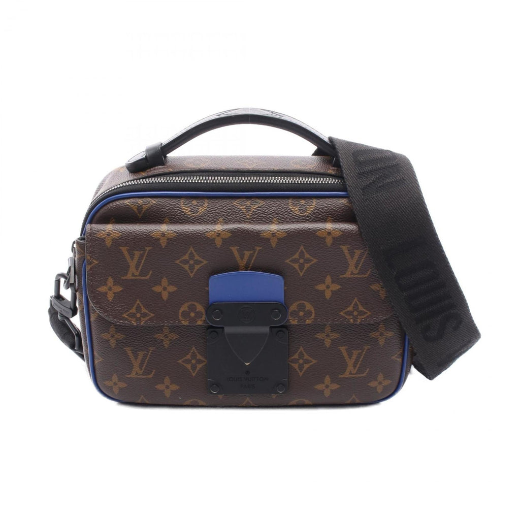Louis Vuitton Blue Brown Monogram Macassar Coated Canvas Handbag