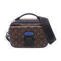 Louis Vuitton Blue Brown Monogram Macassar Coated Canvas Handbag