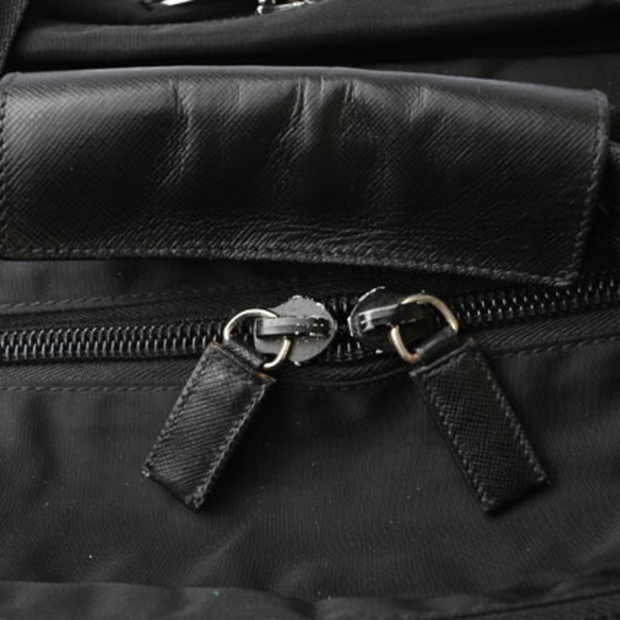 Prada Black Nero Nylon Boston Bag Shoulder Bag