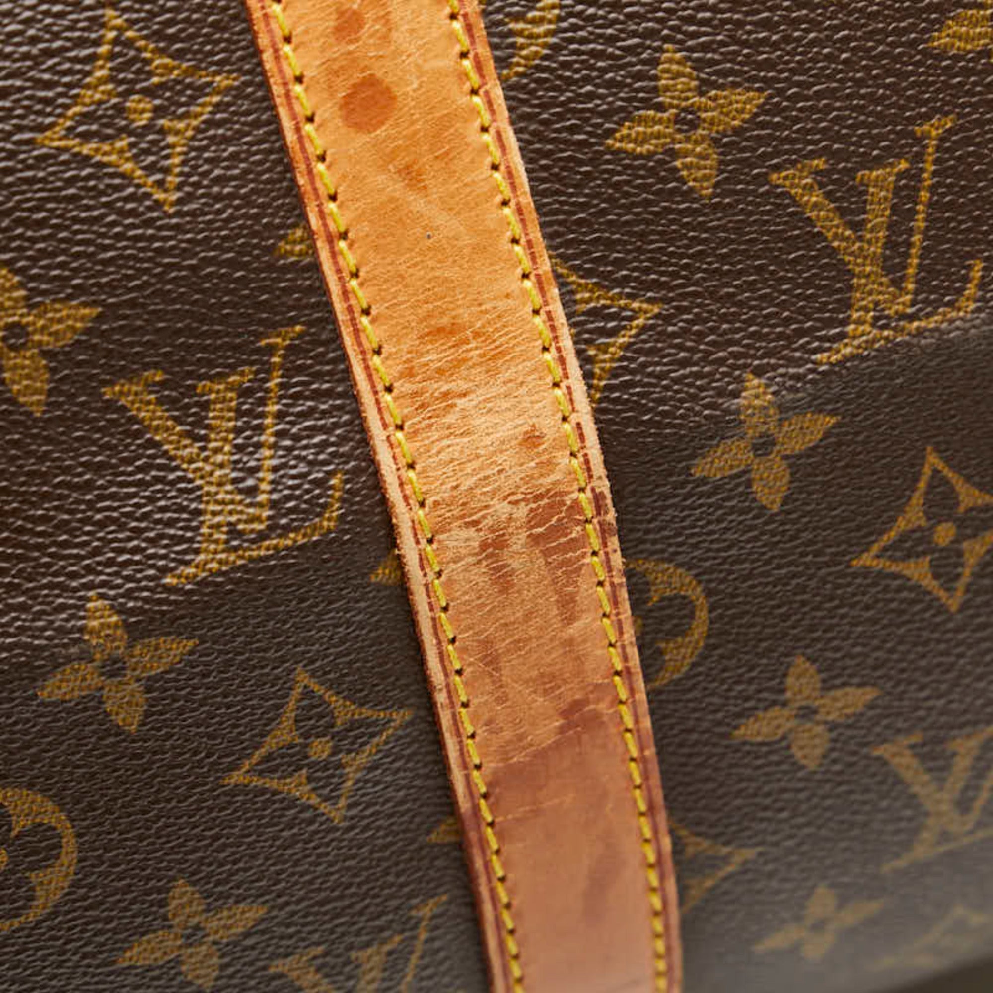 Louis Vuitton Brown Pvc Leather Boston Bag