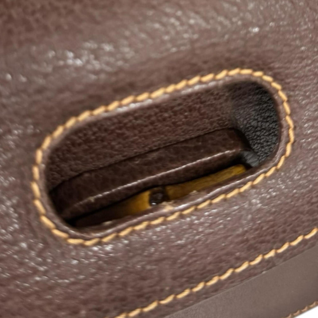 Gucci Bamboo Brown Bamboo Leather Shoulder Bag (Pre-Owned)