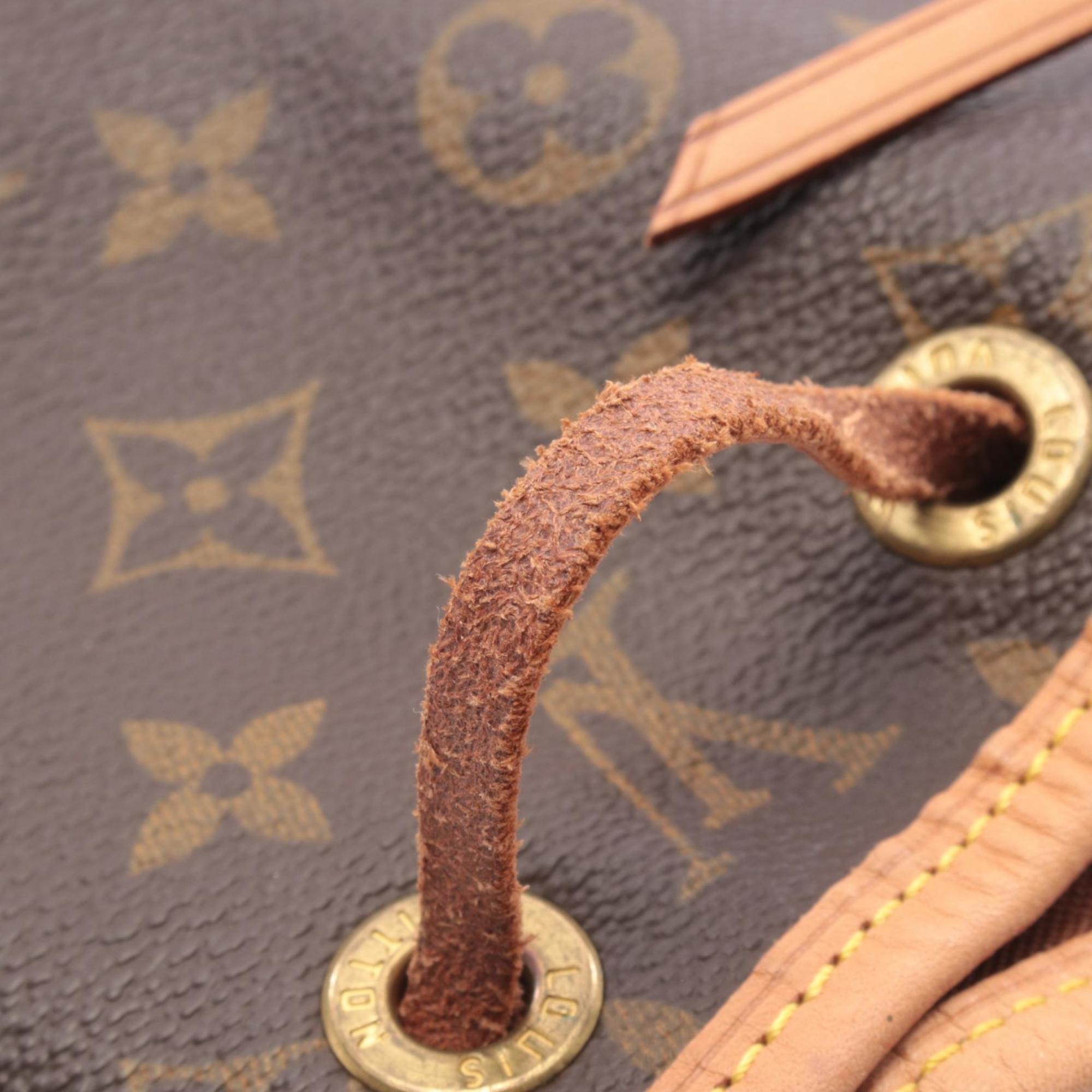 Louis Vuitton Brown Coated Canvas Leather Backpack Handbag