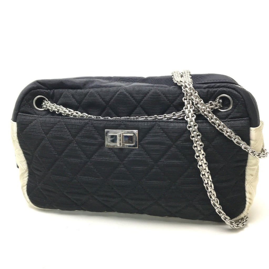 Chanel Black Cloth Shoulder Bag