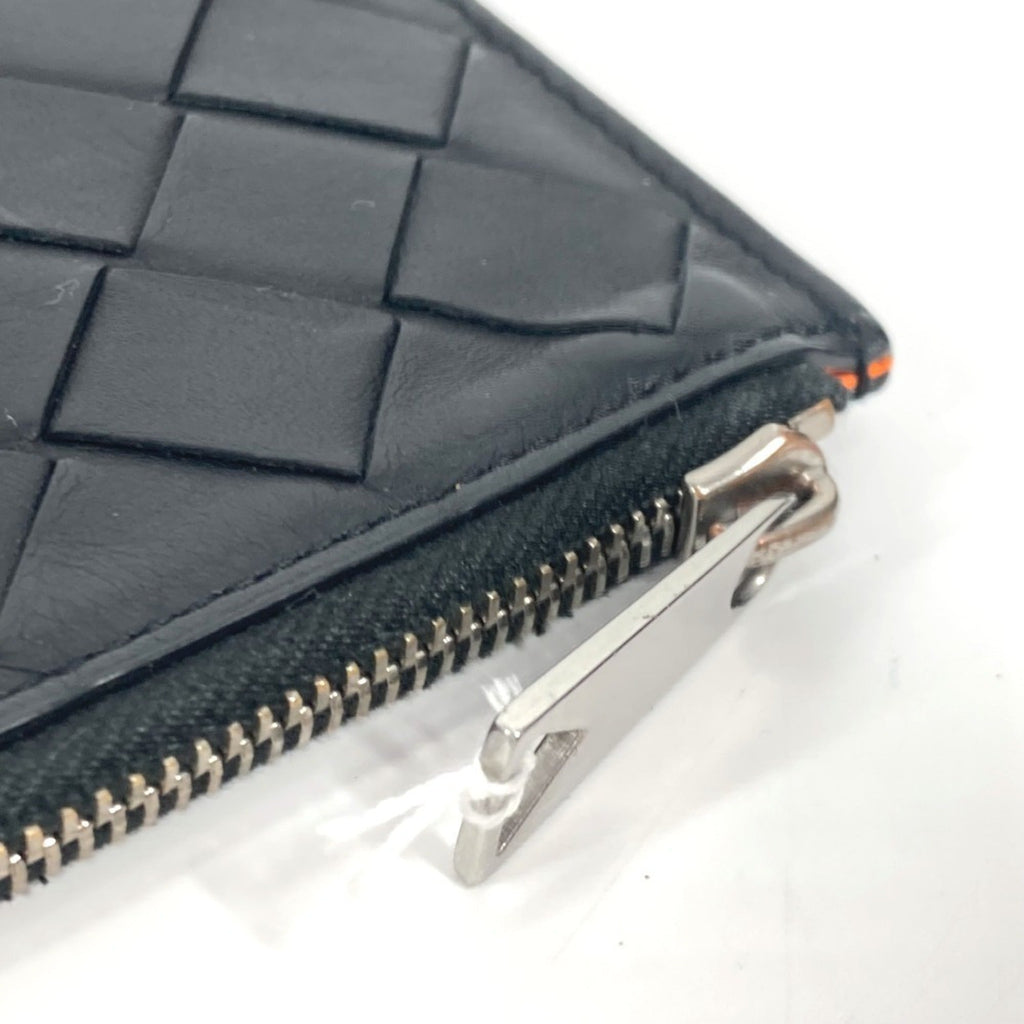 Bottega Veneta Intrecciato Black Leather Coin Purse/Coin Case