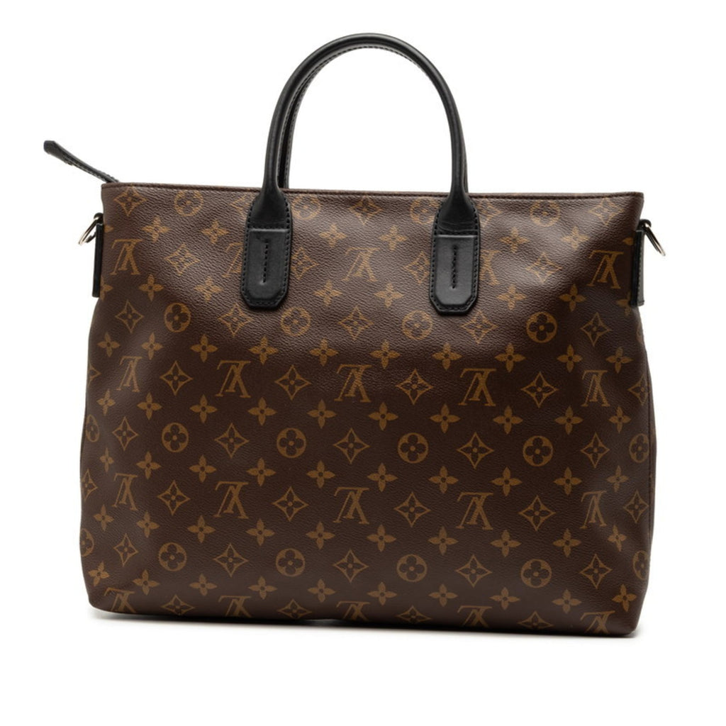 Louis Vuitton Black Brown Pvc Leather Handbag Shoulder Bag