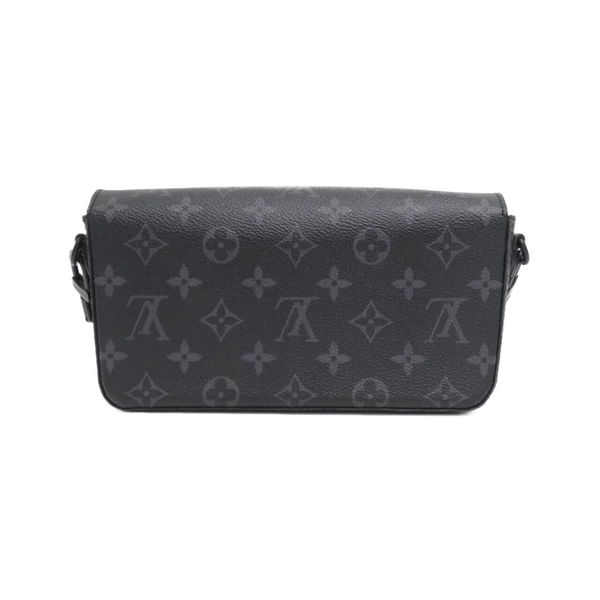 Louis Vuitton Black Coated Canvas Shoulder Bag