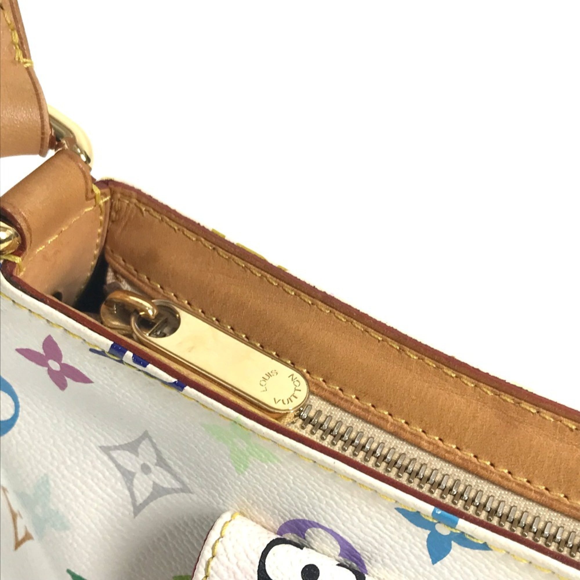 Louis Vuitton Blanc Multi-Color White Yellow Monogram Multicolore Canvas Handbag Shoulder Bag