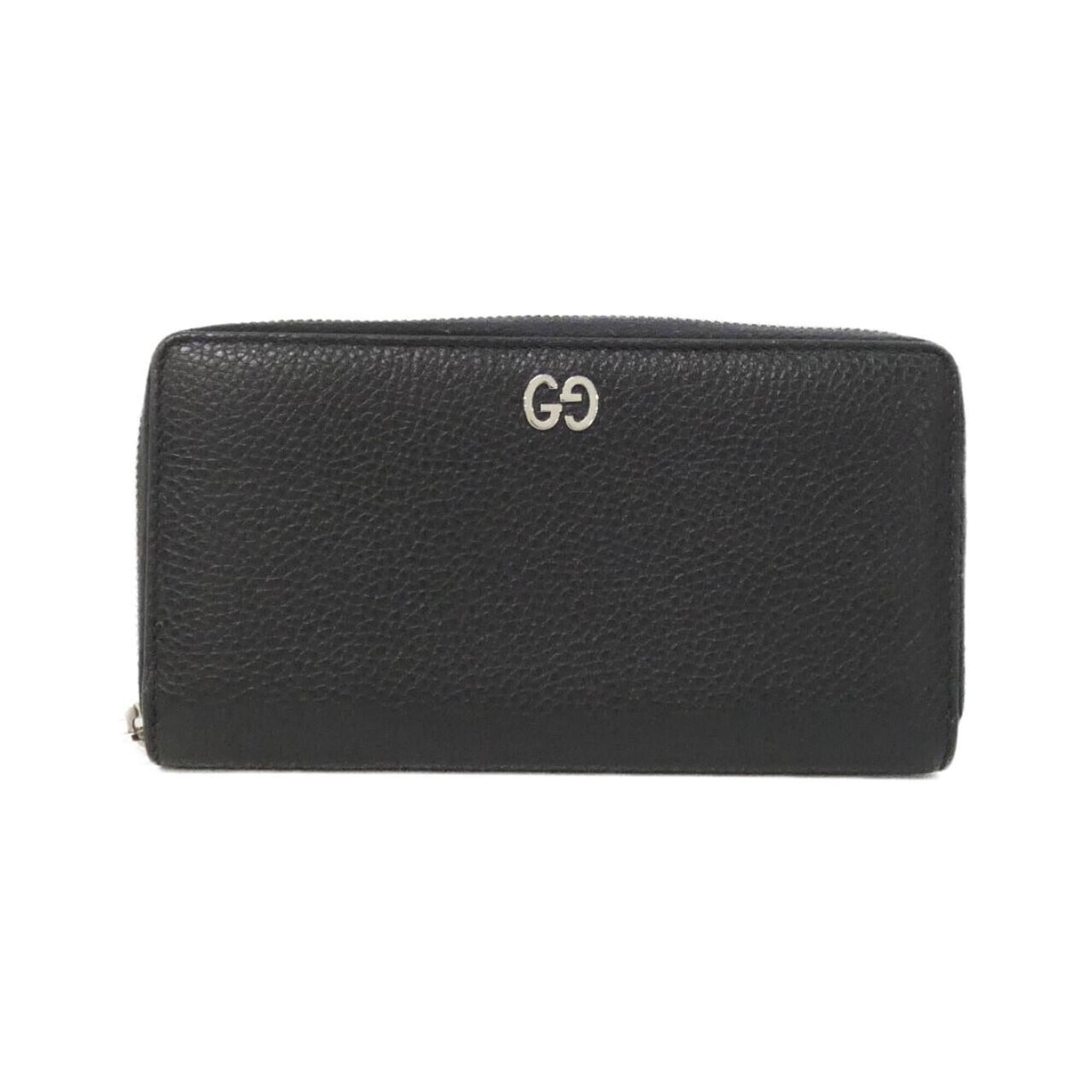 Gucci Black Leather Long Wallet (Bi-Fold) (Pre-Owned)