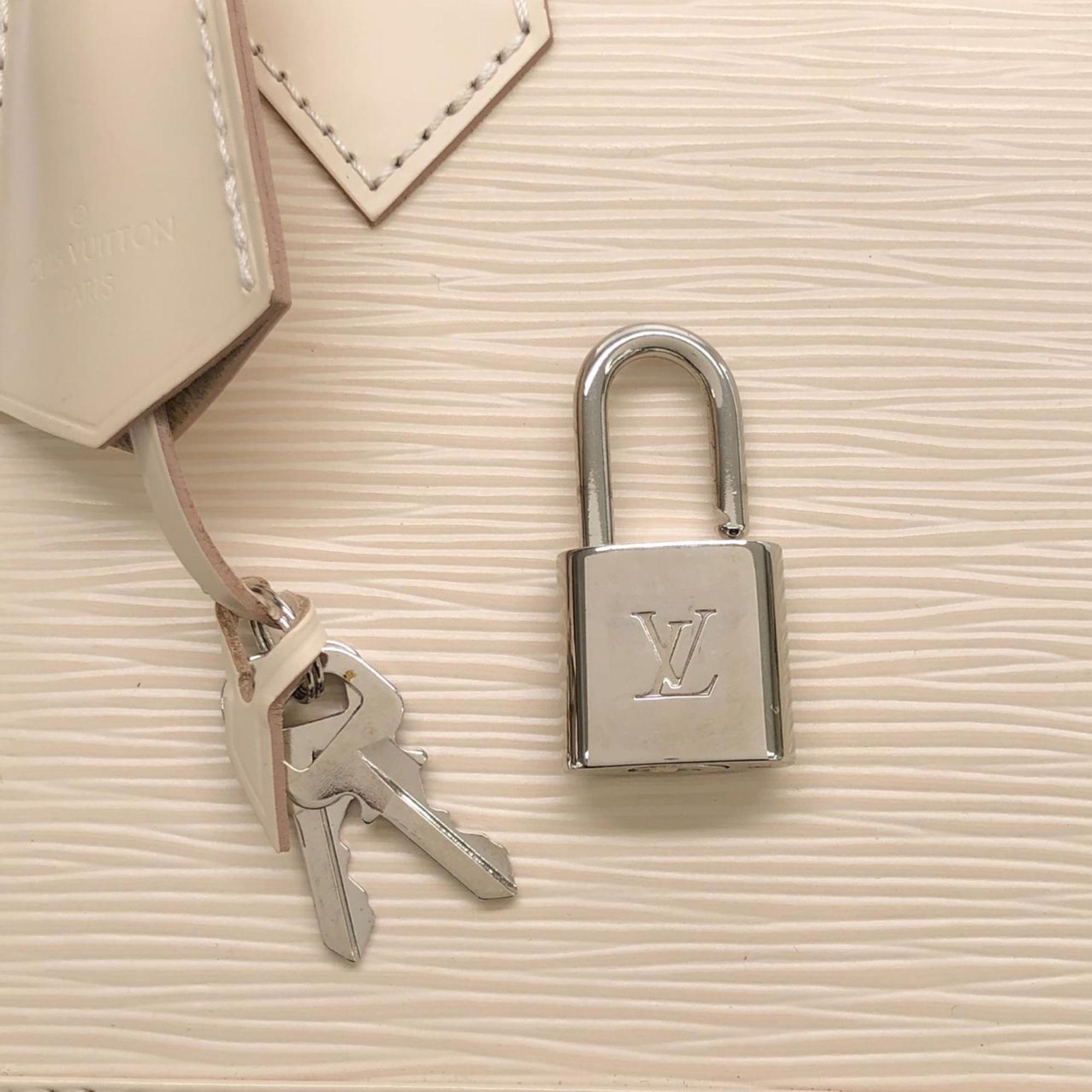 Louis Vuitton Epi Silver Leather Handbag