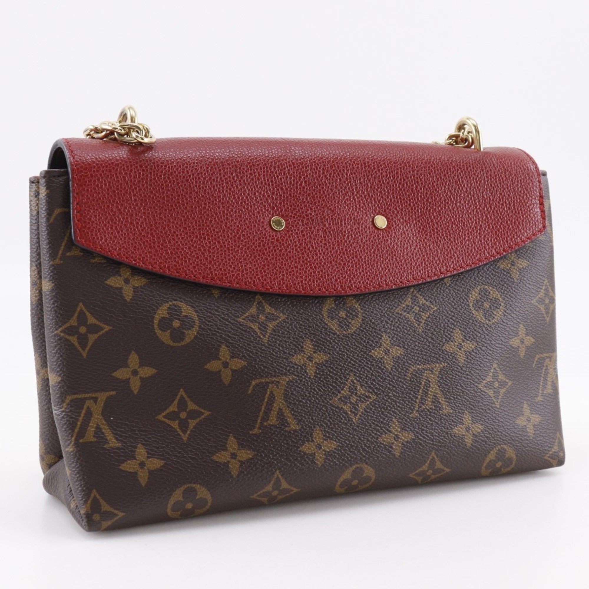 Louis Vuitton Monogram Brown Cerise Red Color Monogram Shoulder Bag