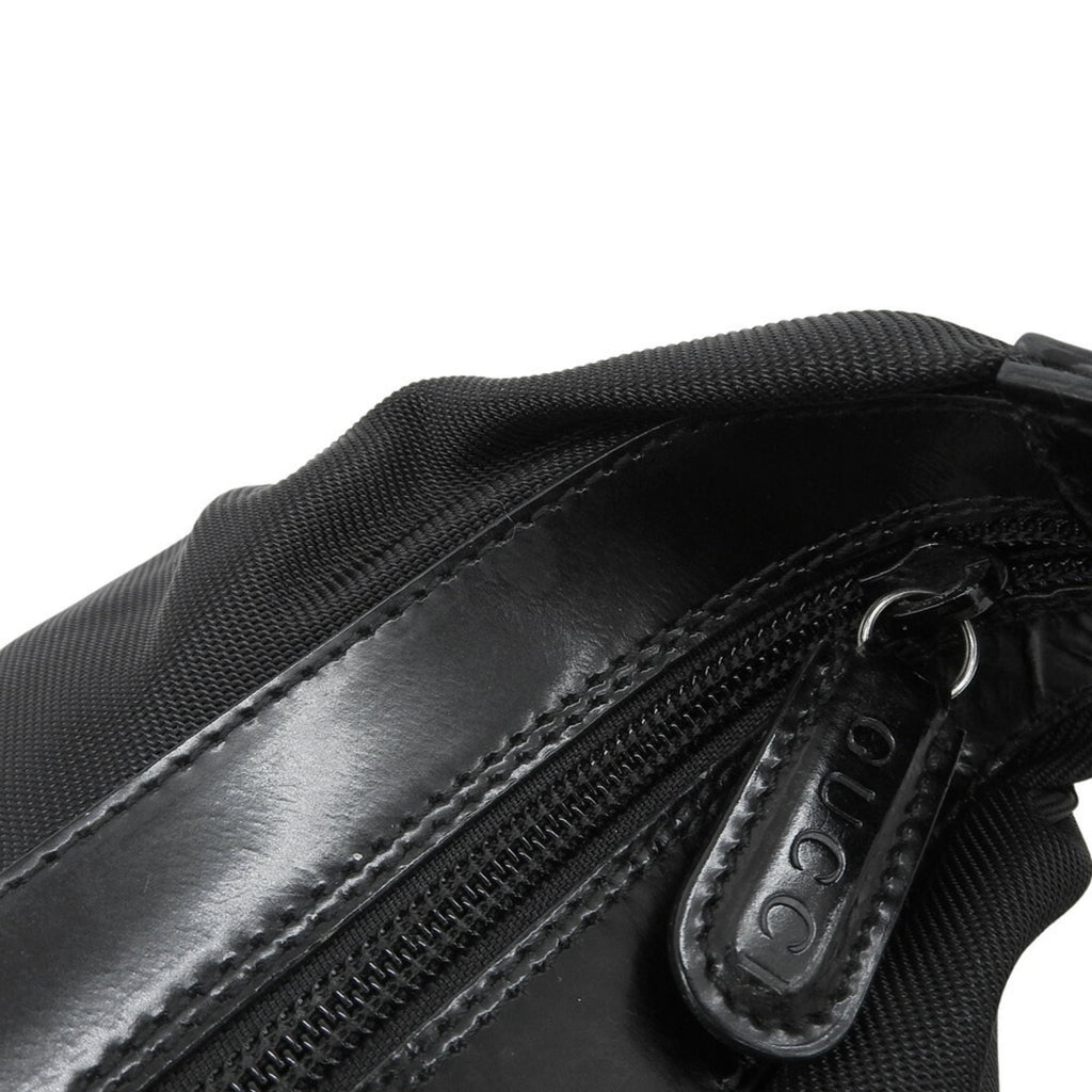 Gucci Black Bamboo Canvas Handbag (Pre-Owned)