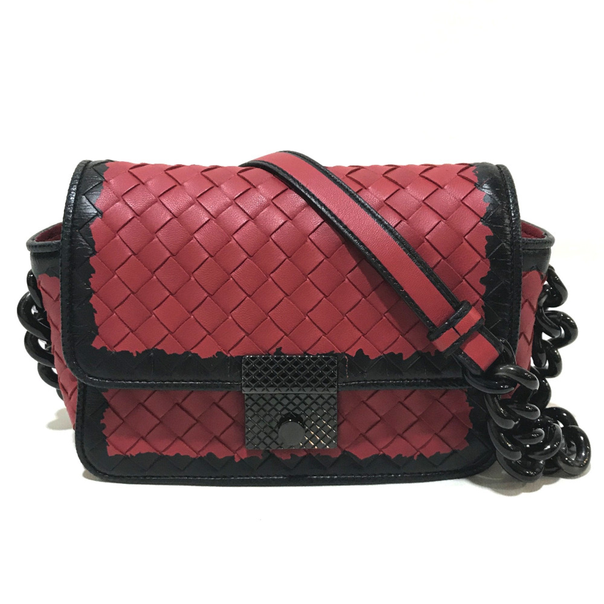 Bottega Veneta Red Leather Shoulder Bag