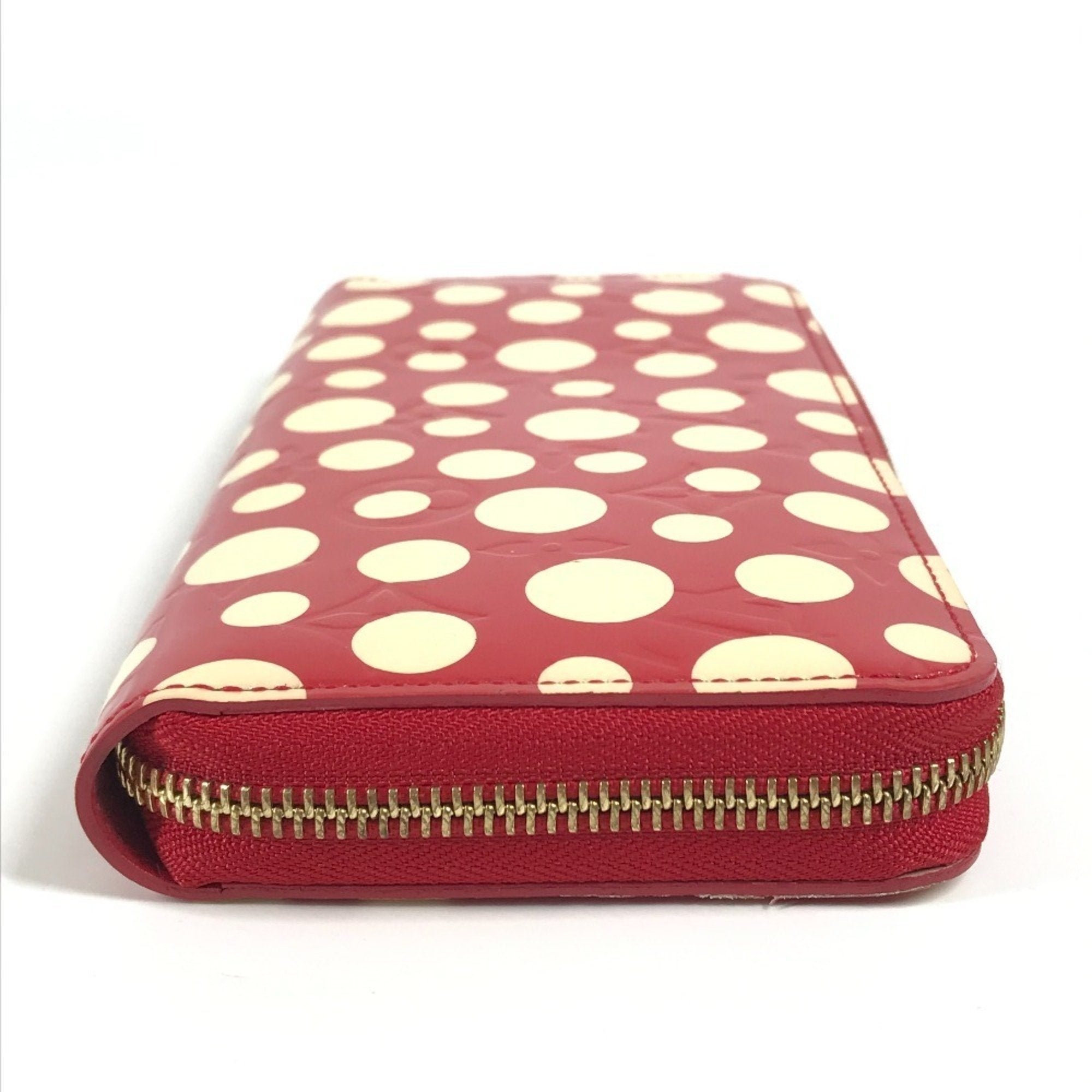 Louis Vuitton Red Color White Patent Leather Long Wallet