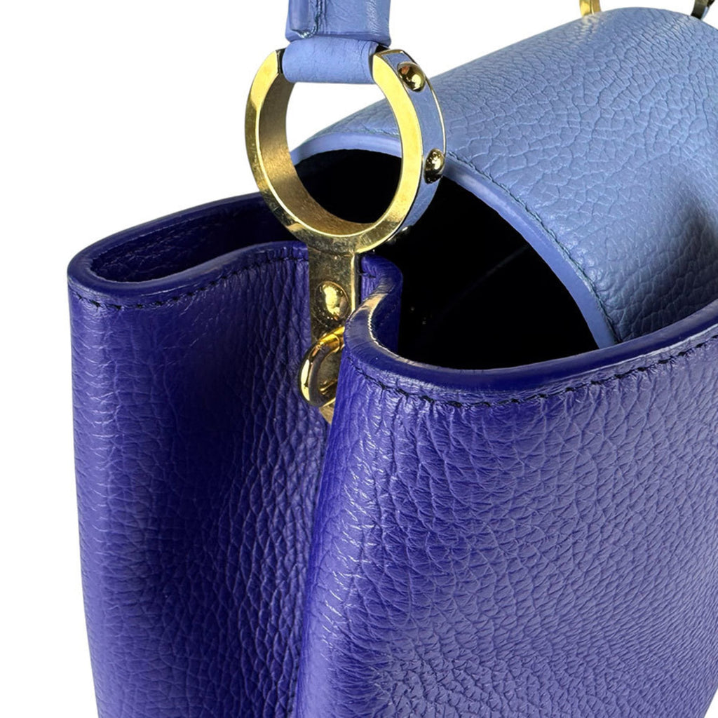 Louis Vuitton Blue Leather Handbag Shoulder Bag
