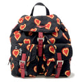 Prada Black Red Color Nylon Backpack