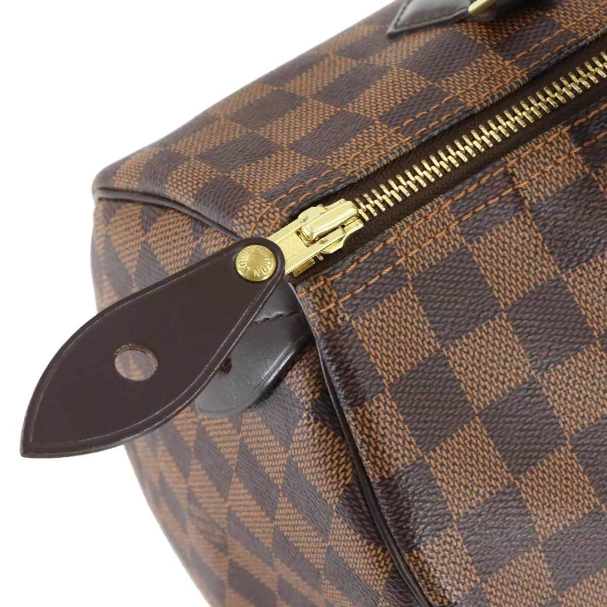 Louis Vuitton Brown Damier Canvas Ebene Damier Canvas Boston Bag Handbag