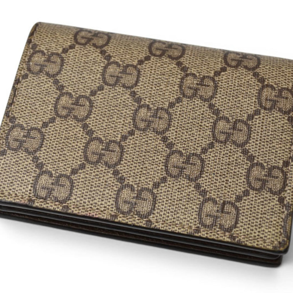 Gucci Gg Supreme Beige Brown Gg Supreme Canvas Wallet (Bi-Fold) (Pre-Owned)