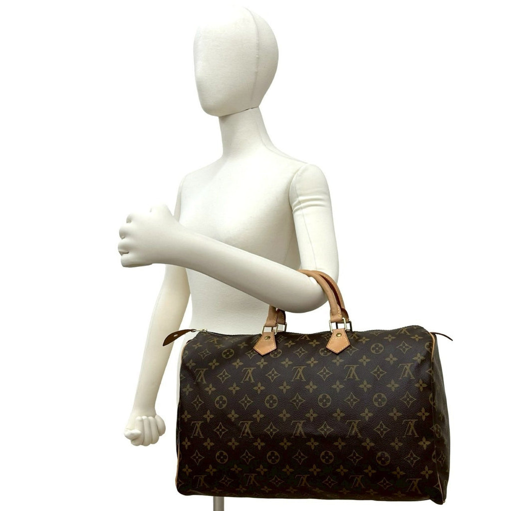 Louis Vuitton Brown Leather Pvc Boston Bag