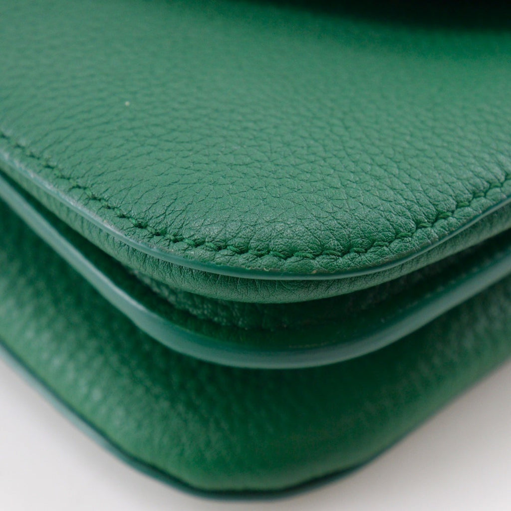 Bottega Veneta Green Leather Shoulder Bag