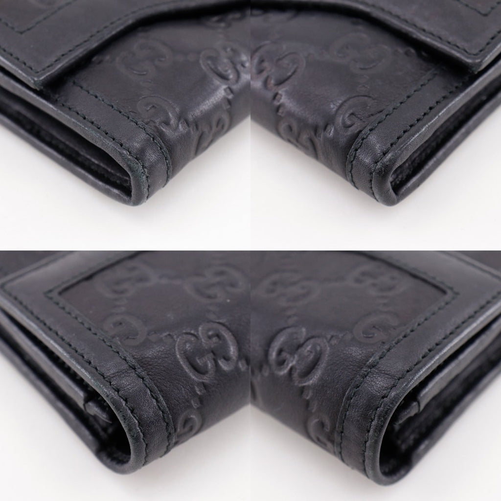 Gucci Black Leather Long Wallet (Bi-Fold) (Pre-Owned)