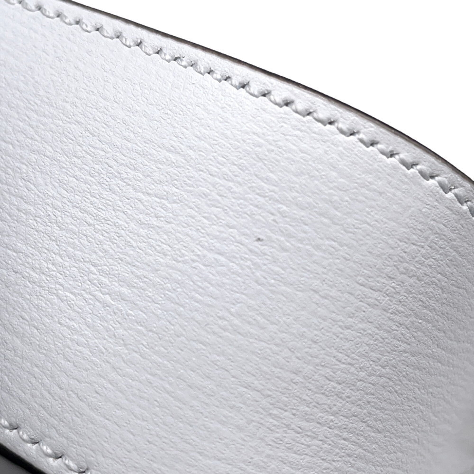 Gucci Horsebit White Leather Handbag Shoulder Bag (Pre-Owned)
