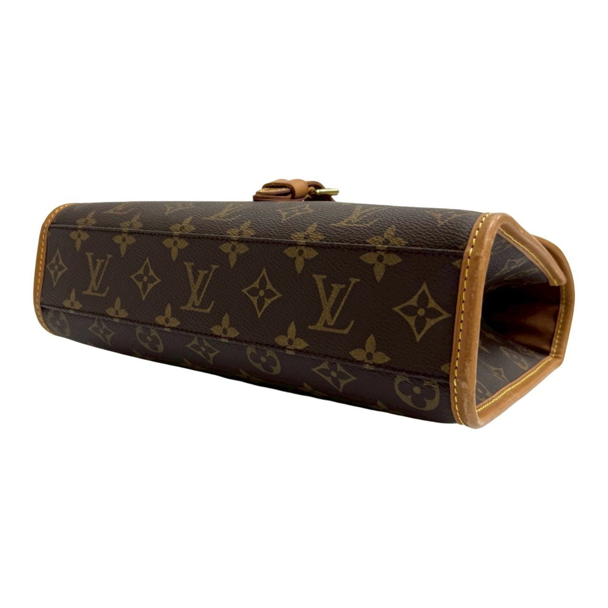 Louis Vuitton Brown Leather Pvc Handbag Shoulder Bag