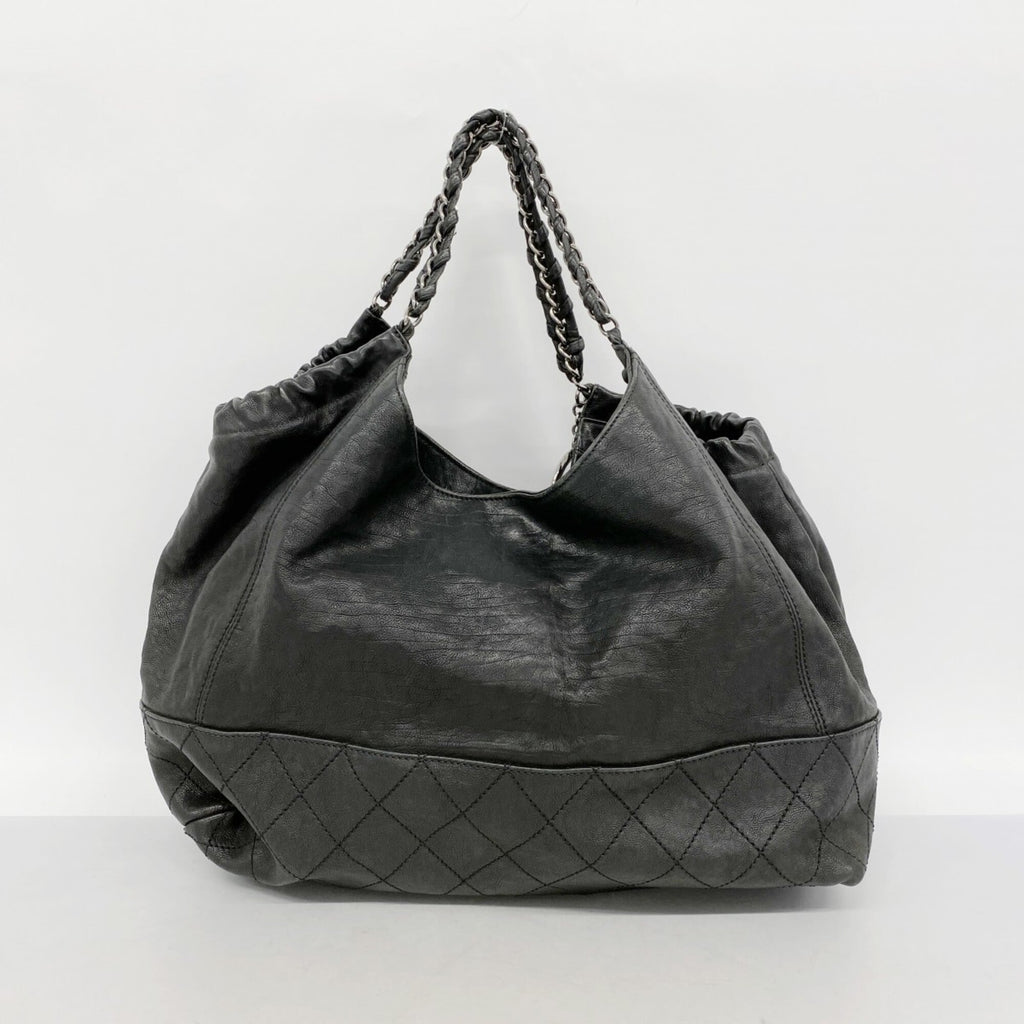 Chanel Black Leather Tote Bag