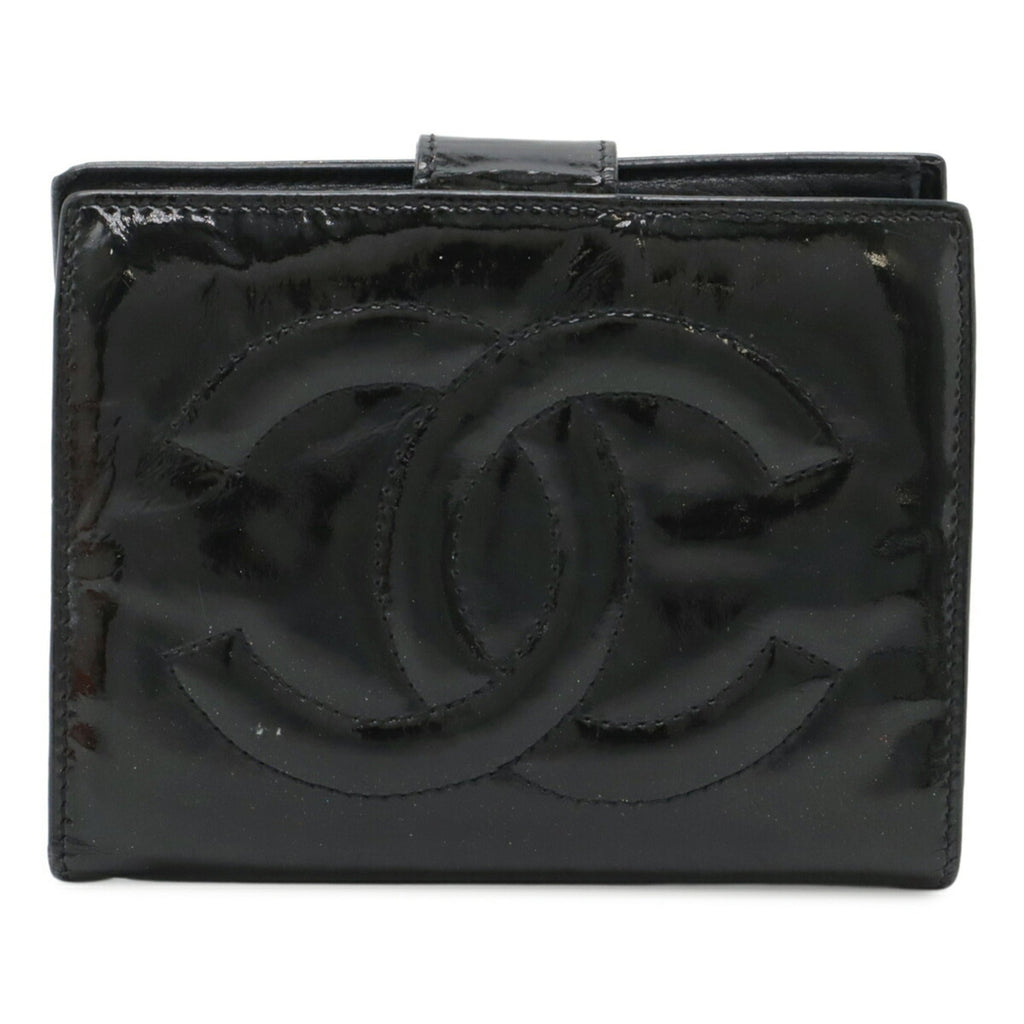 Chanel Black Patent Leather Wallet (Bi-Fold)