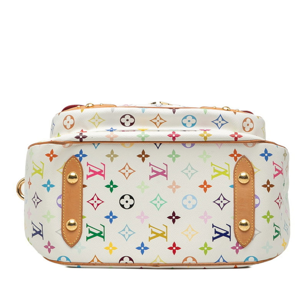 Louis Vuitton Blanc Multi-Color White Pvc Leather Handbag Shoulder Bag