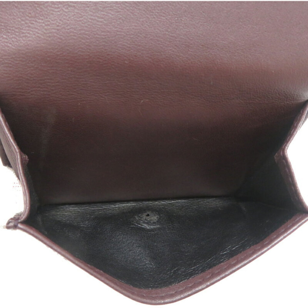 Bottega Veneta Bordeaux Brown Brown Leather Wallet (Tri-Fold)