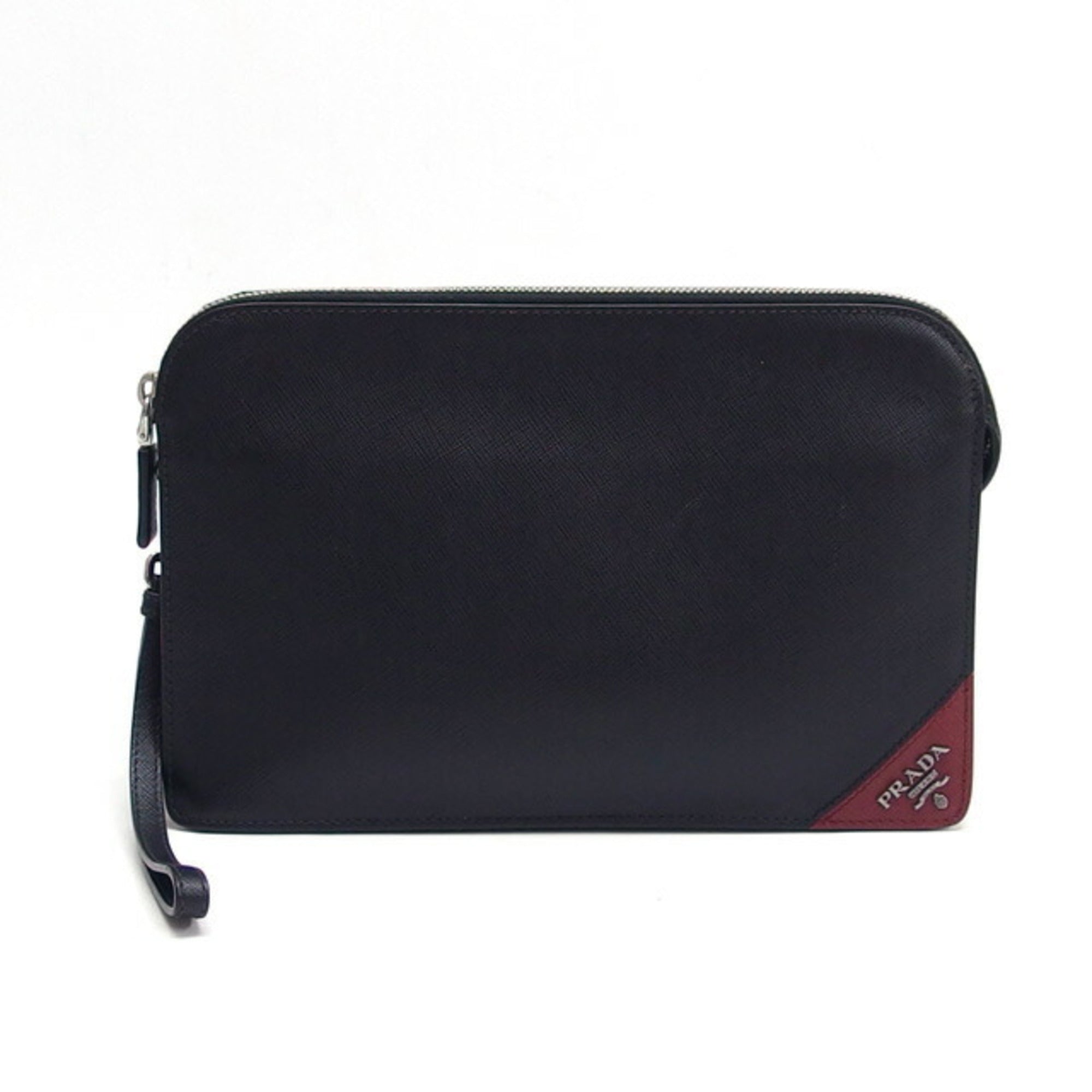 Prada Nero Leather Clutch Bag
