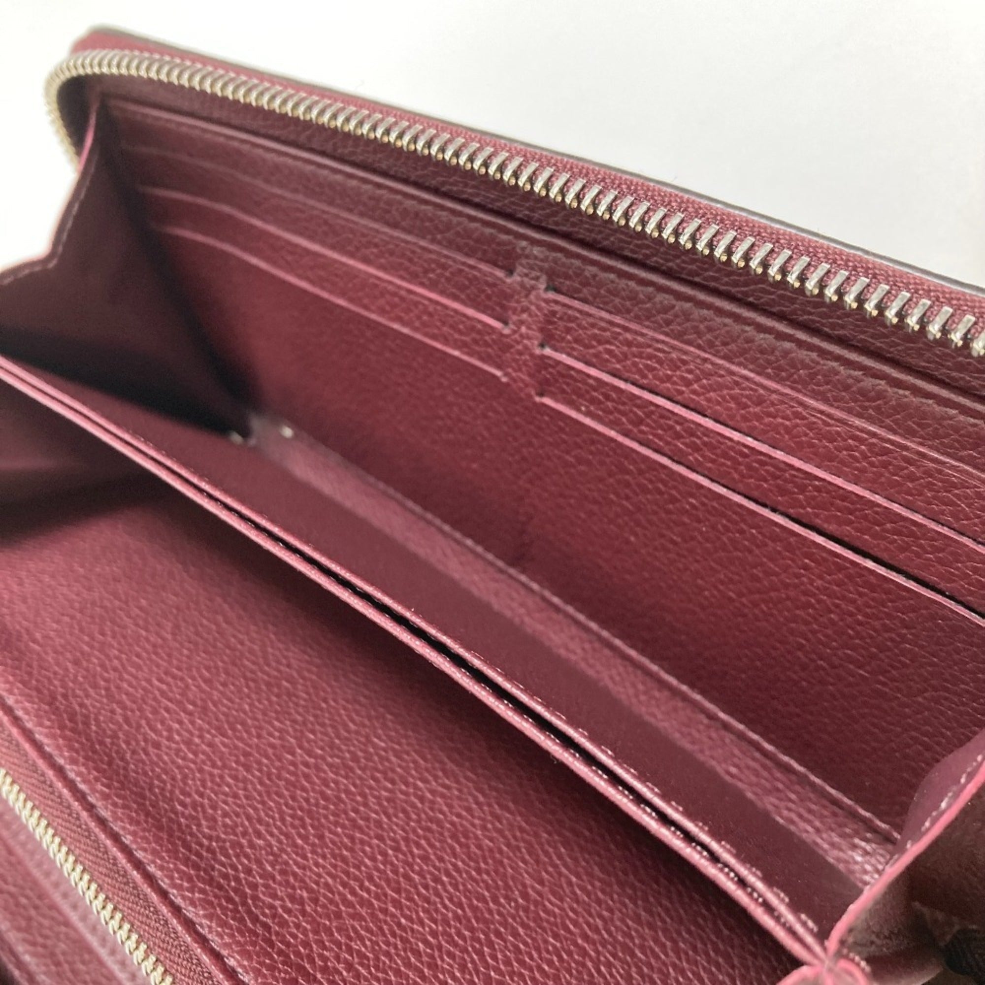 Louis Vuitton Beige Orange Leather Long Wallet