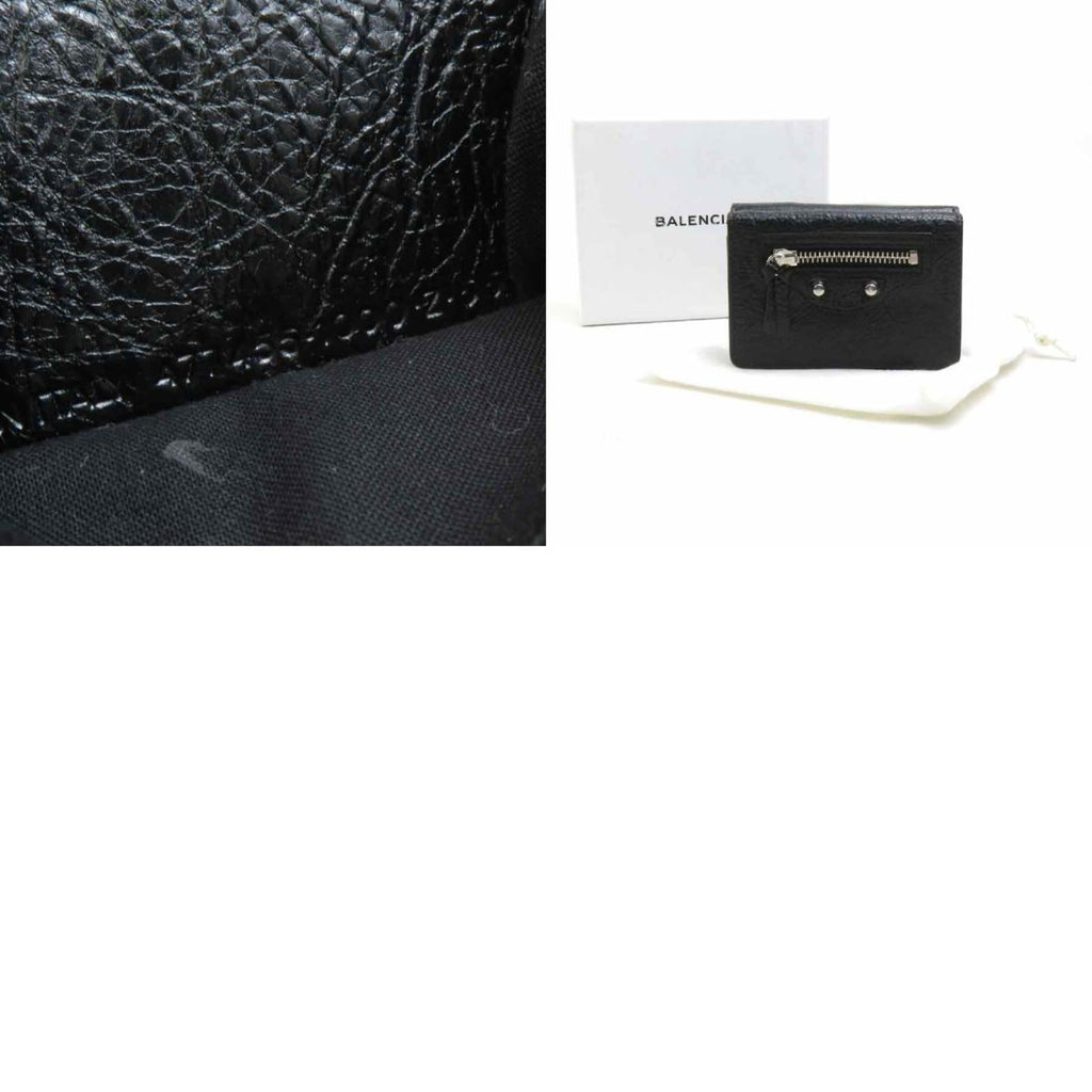 Balenciaga Black Leather Wallet (Tri-Fold)